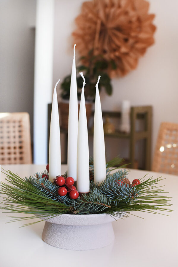 DIY Pedestal Advent Wreath