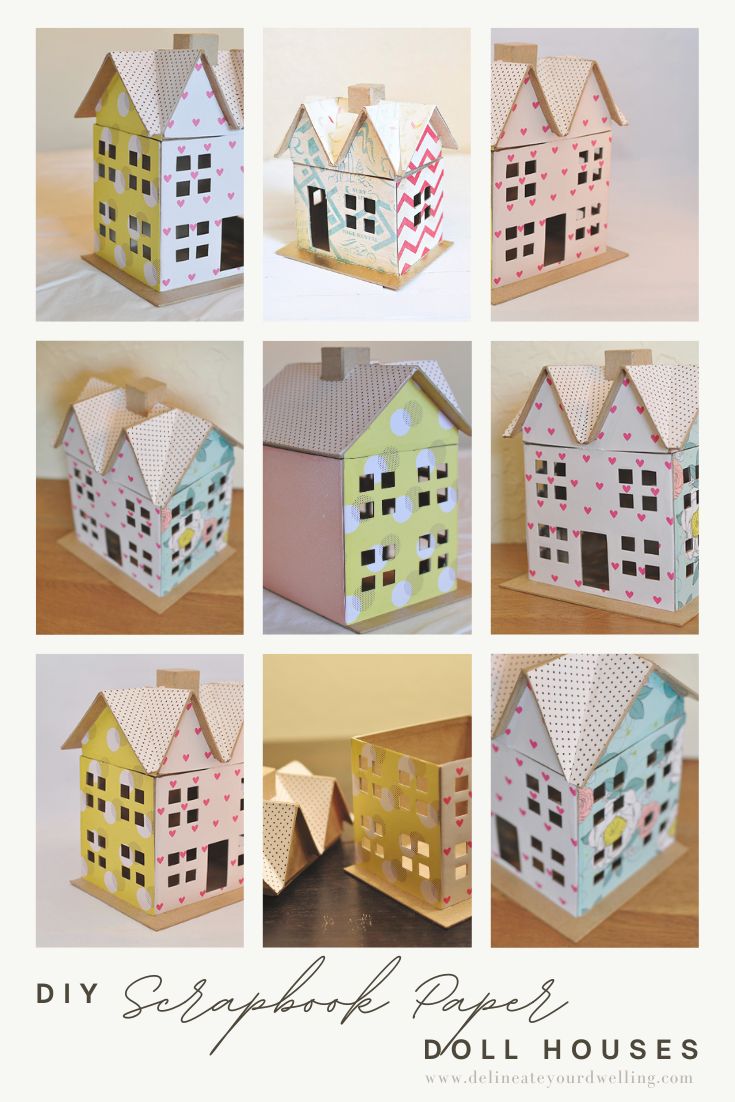 DIY Scrapbook paper Doll houses
