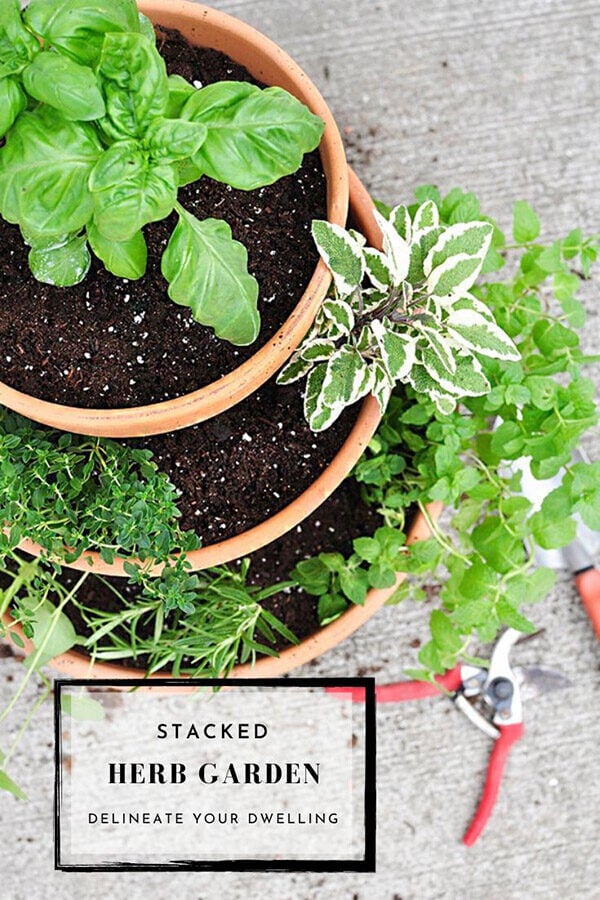 DIY Stacked Herb Planter