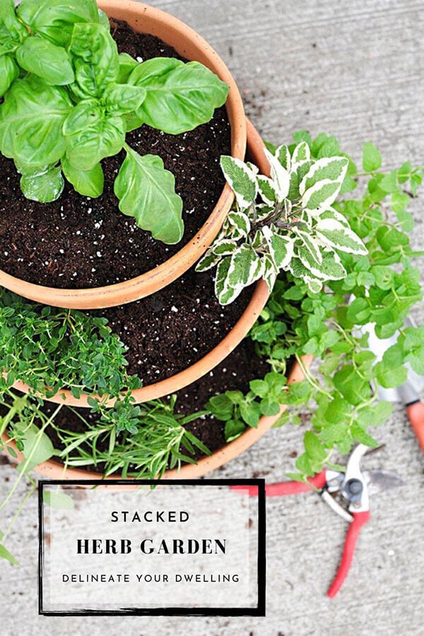 DIY Stacked Herb Planter