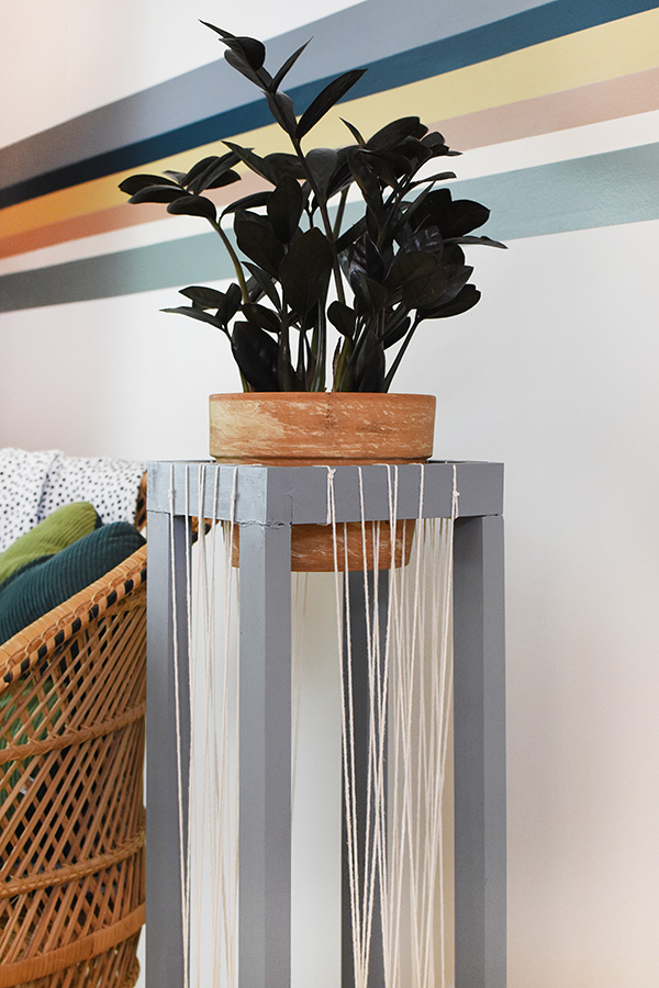 DIY Woven Plant Stand