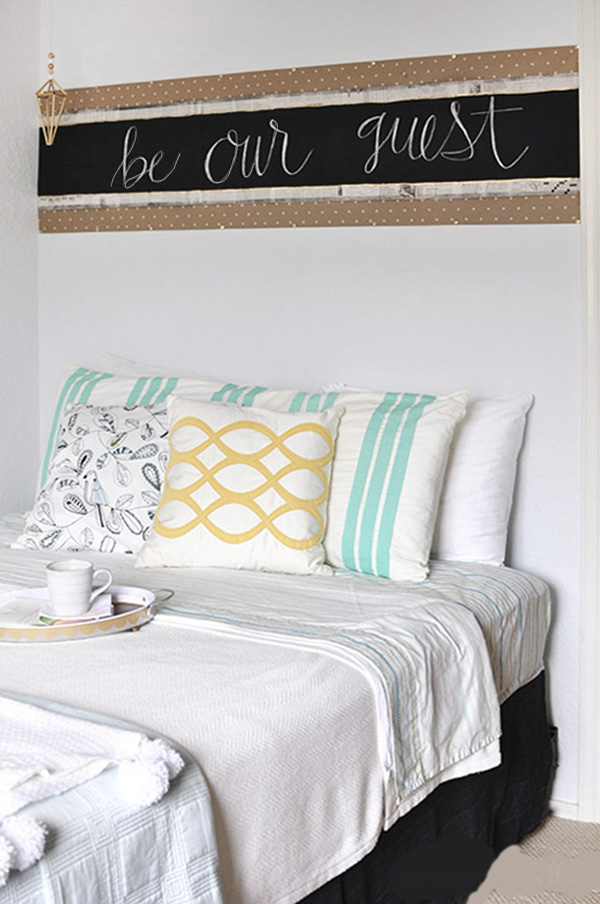 DIY Chalkboard Headboard