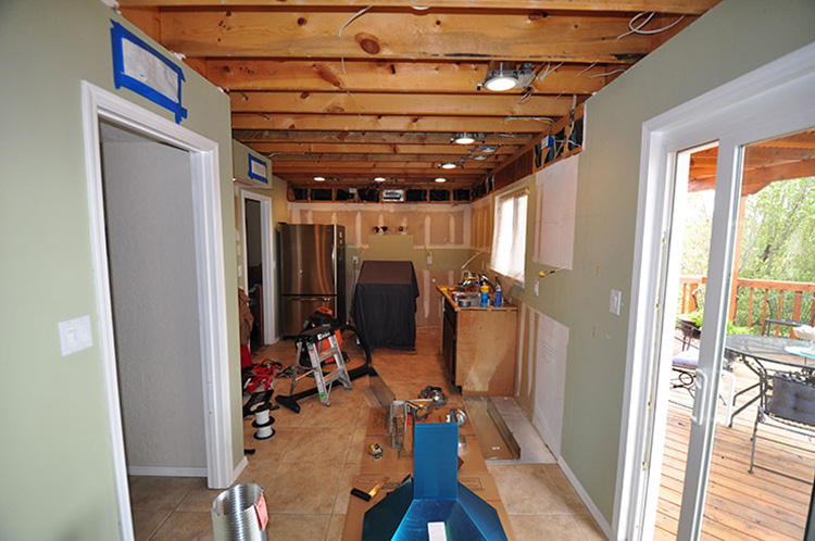 Kitchen ceiling studs