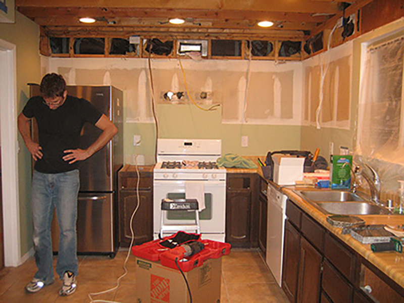 Removal of kitchen soffit