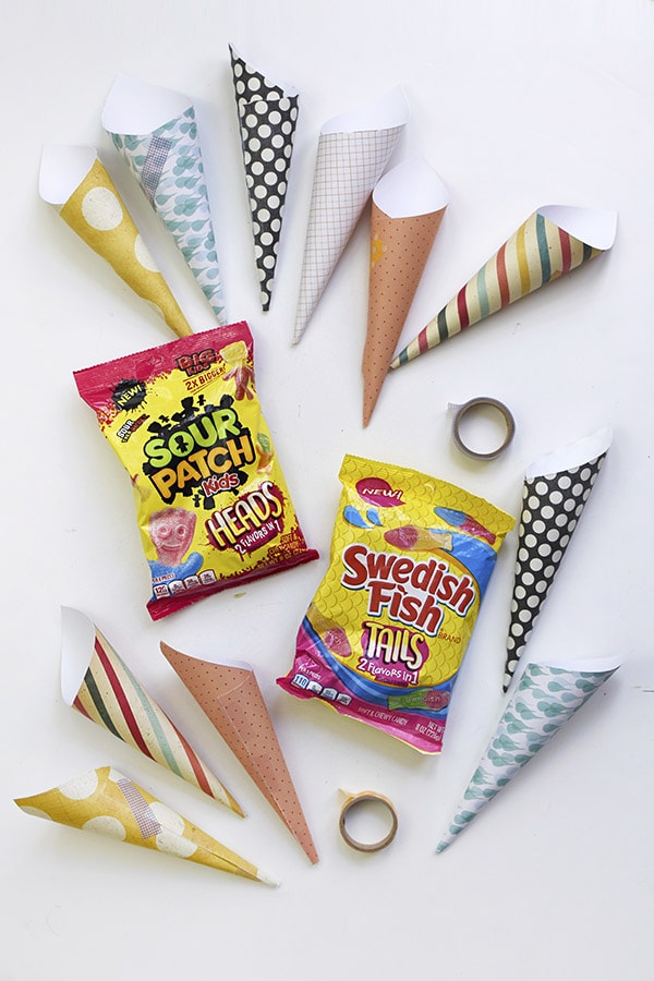 Sour Patch kids Swedish Fish Candy Cones