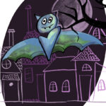 Draw a cute Halloween Bat