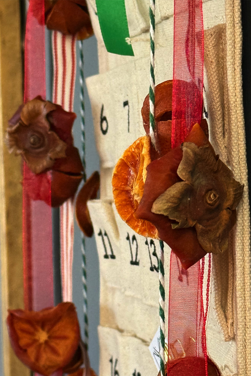 Festive persimmon garland