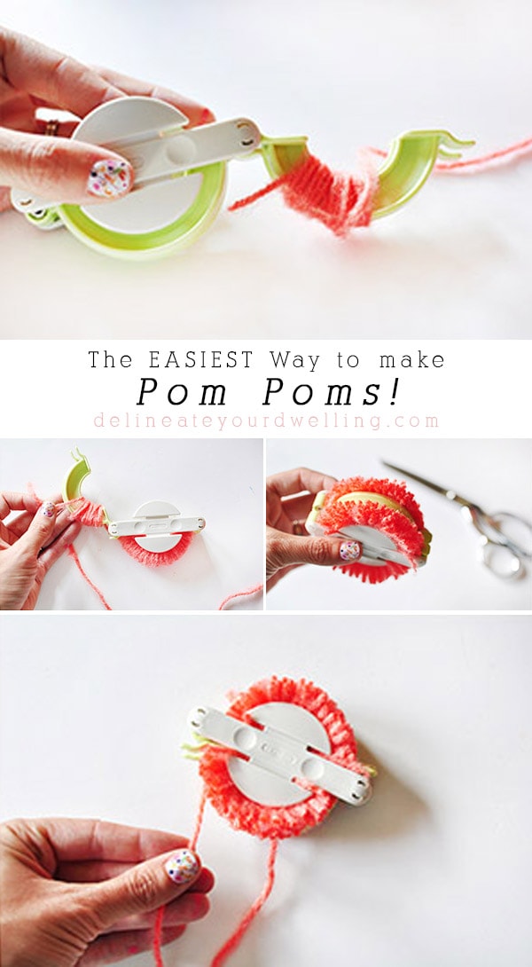 Steps to make pom poms