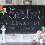 Easter Newspaper Chalkboard Sign