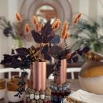 Fall Acorn Vase - colorful Autumn centerpiece