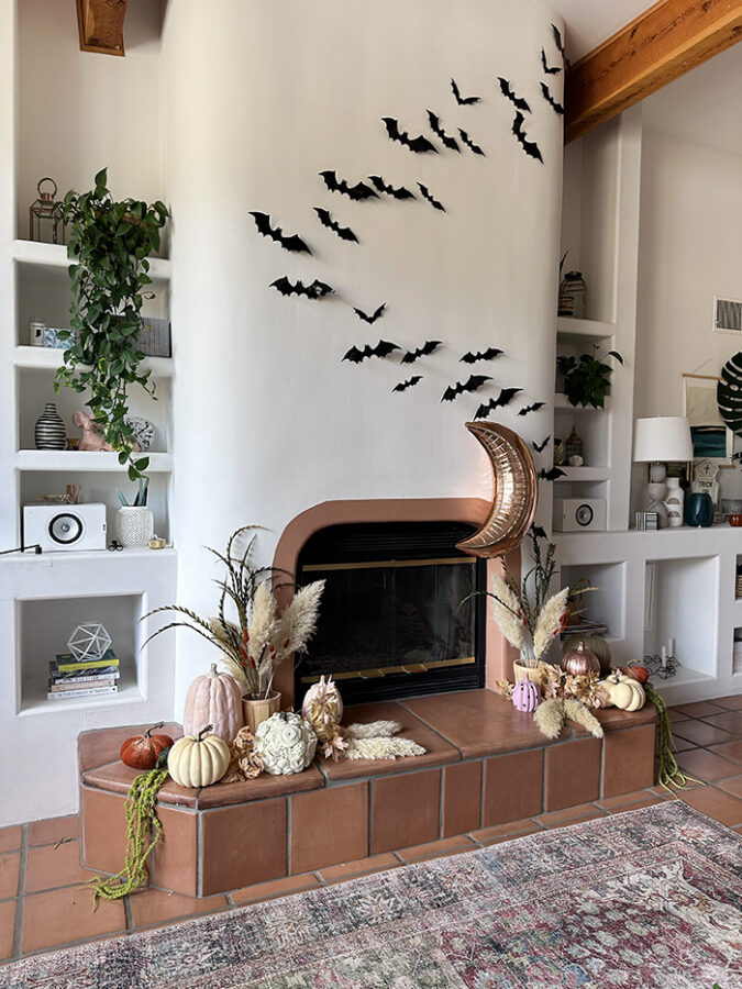 3D Bats on Fireplace