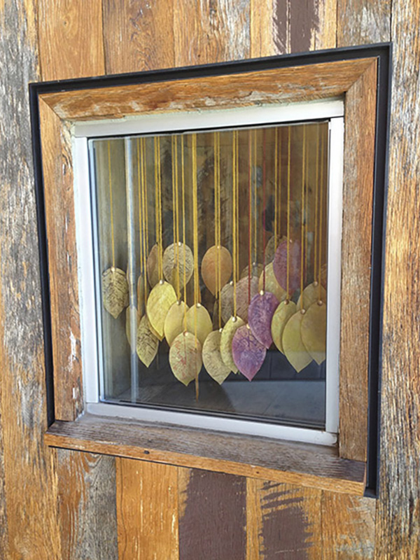 Fall Anthro Leaf Window Display