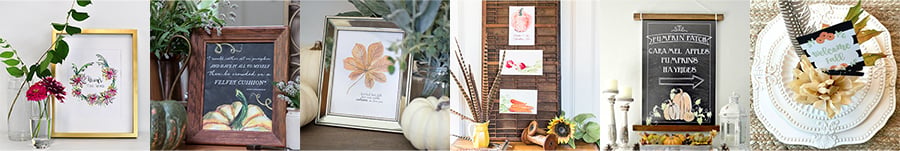 Collection of beautiful Fall prints for download
