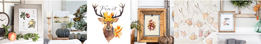 Collection of beautiful Fall prints for download