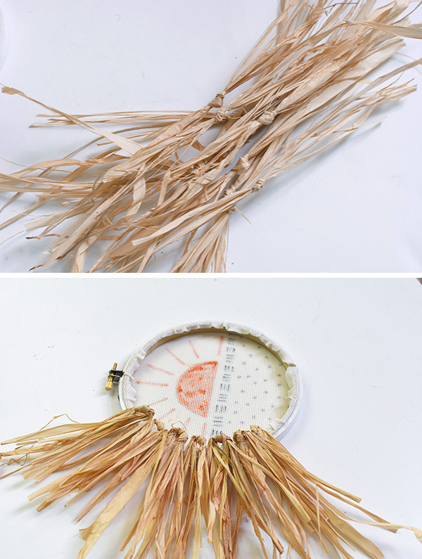 Raffia Modern Embroidery hoop