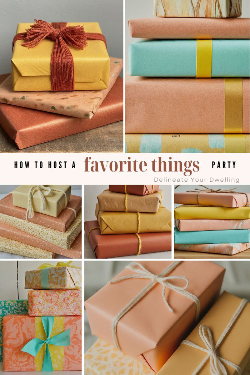 Pastel gifts at a Favorite Things party