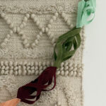 Felt Garland - green, coral, burgundy