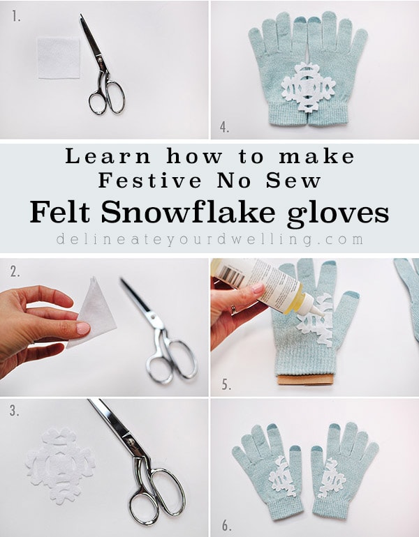 Felt Snowflake Mitten Steps