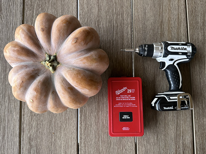 Pumpkin and a drill