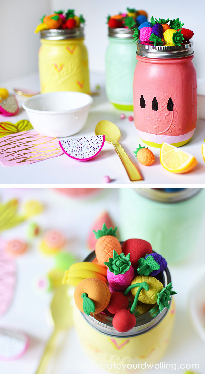 Watermelon fruit jar decor