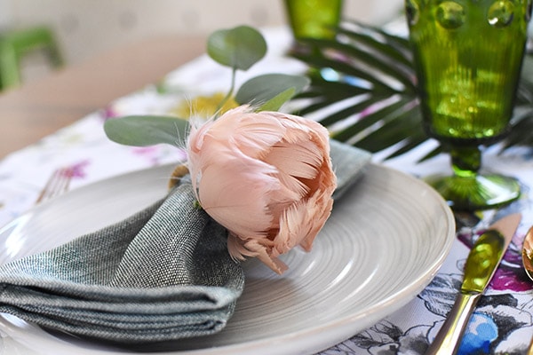 Blush Pink Napkin Ring Spring Table