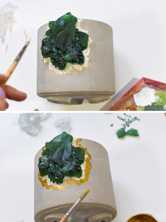 DIY Geode Rock Planter Delineate Your Dwelling