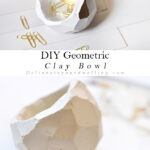 Geometric Air Dry Clay Jar