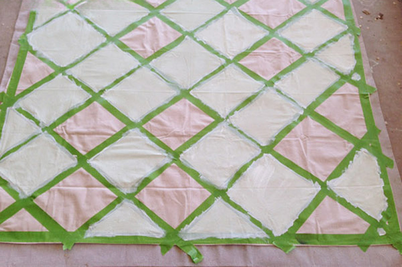 Painted diamond pattern