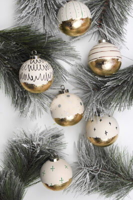 Gold Leaf Christmas Ornaments - Delineate Your Dwelling