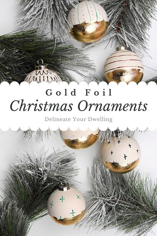 Gold Foil Christmas Ornaments