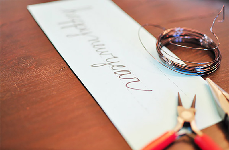 Writing out message on paper