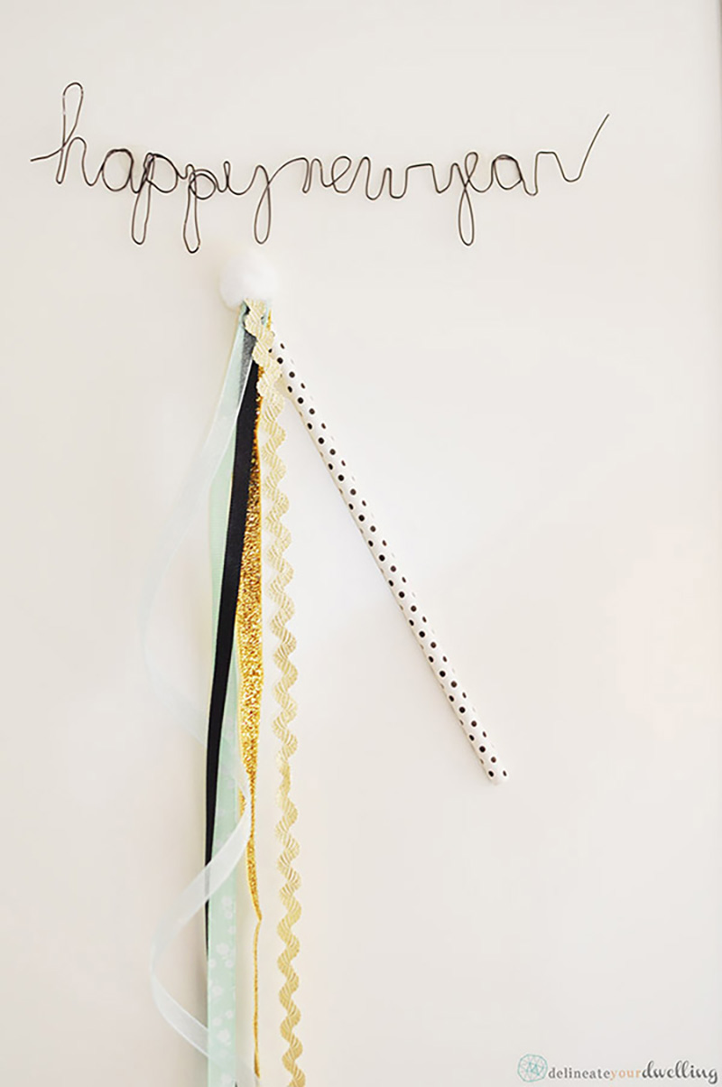 New Year's Eve ribbon wands