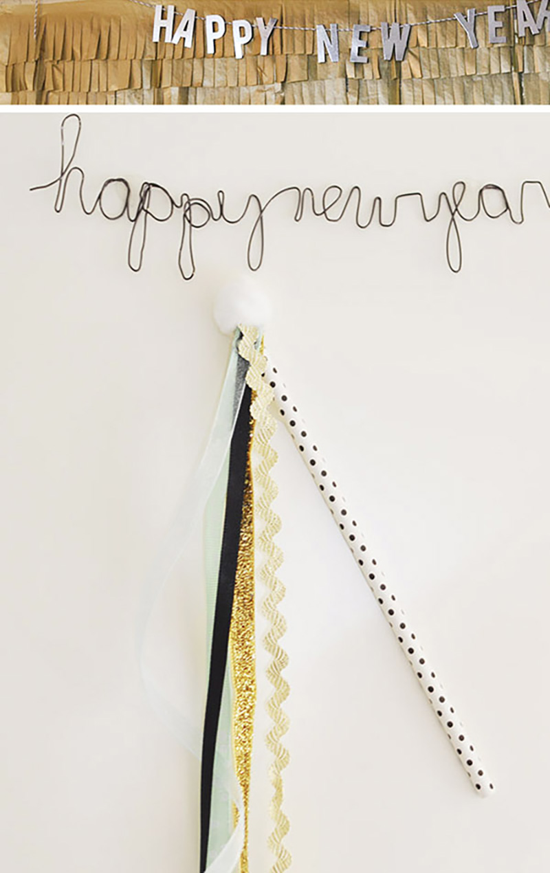 Bent Wire saying Happy new Year