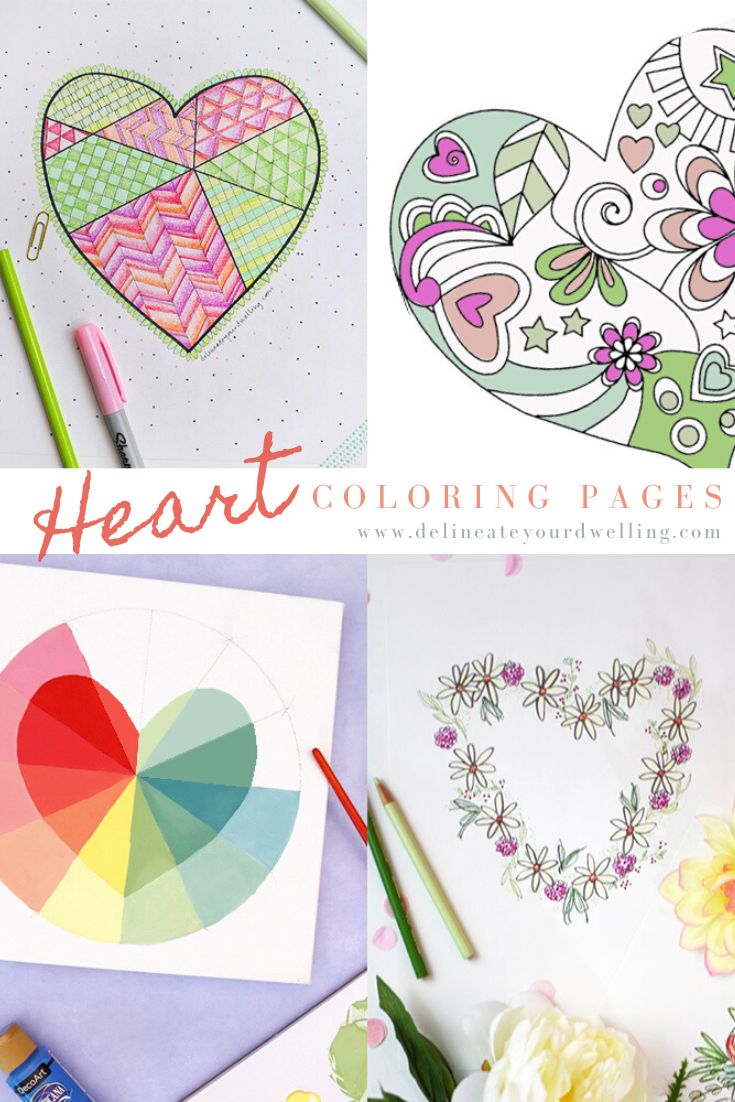 BEST Heart Coloring Pages