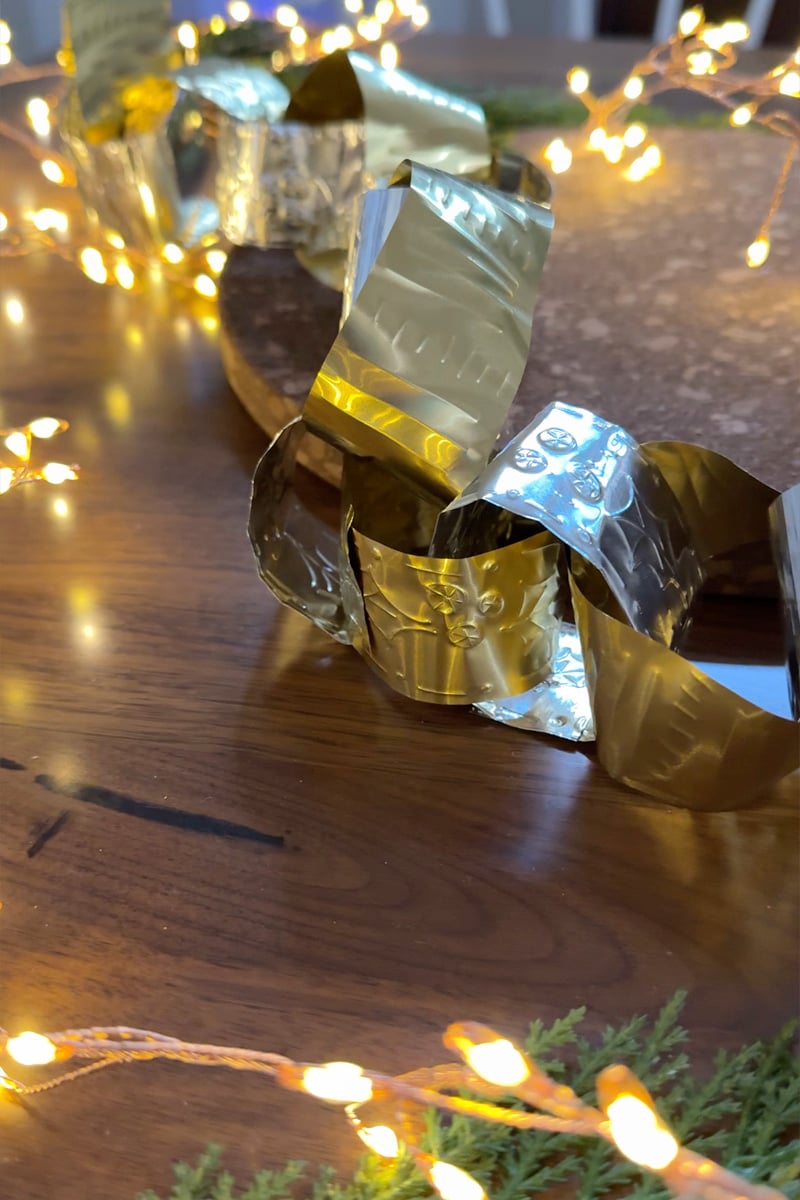 Pressed tin holiday garland