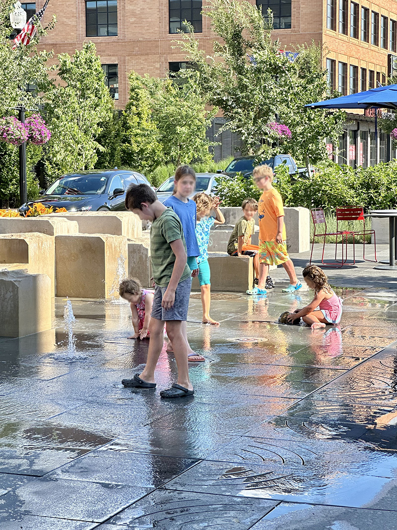 City splash pad