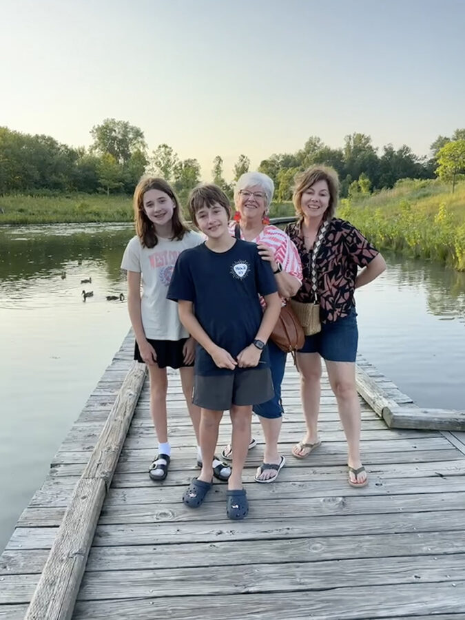 Boardwalk in Central Park, Carmel Indiana