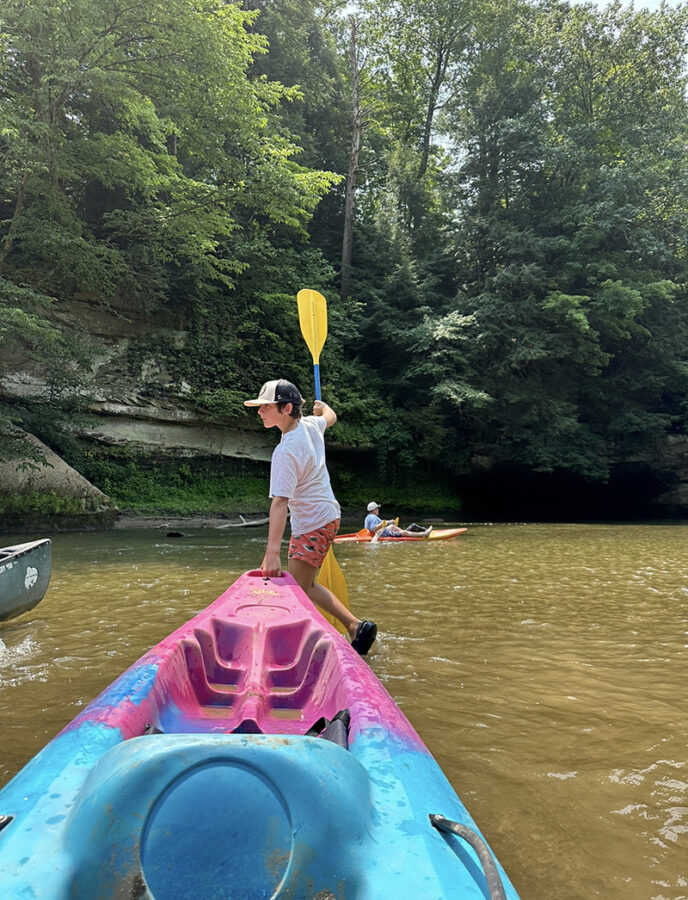 Kayak along Sugar Creek, Indiana