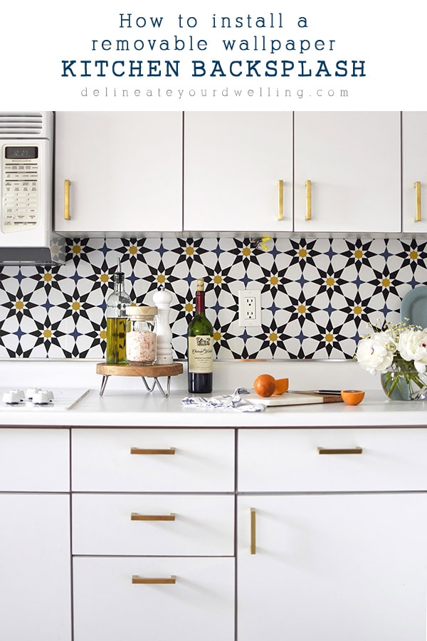 Removable Wallpaper Backsplash