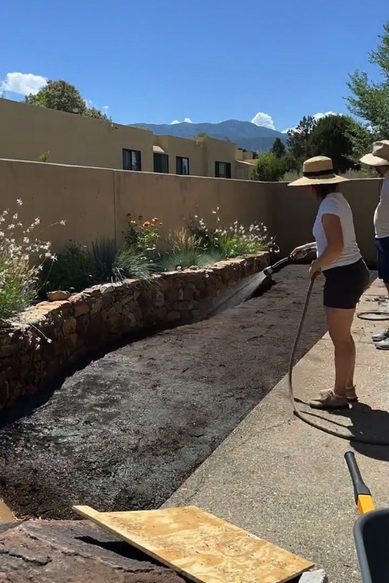 Water soil before sod