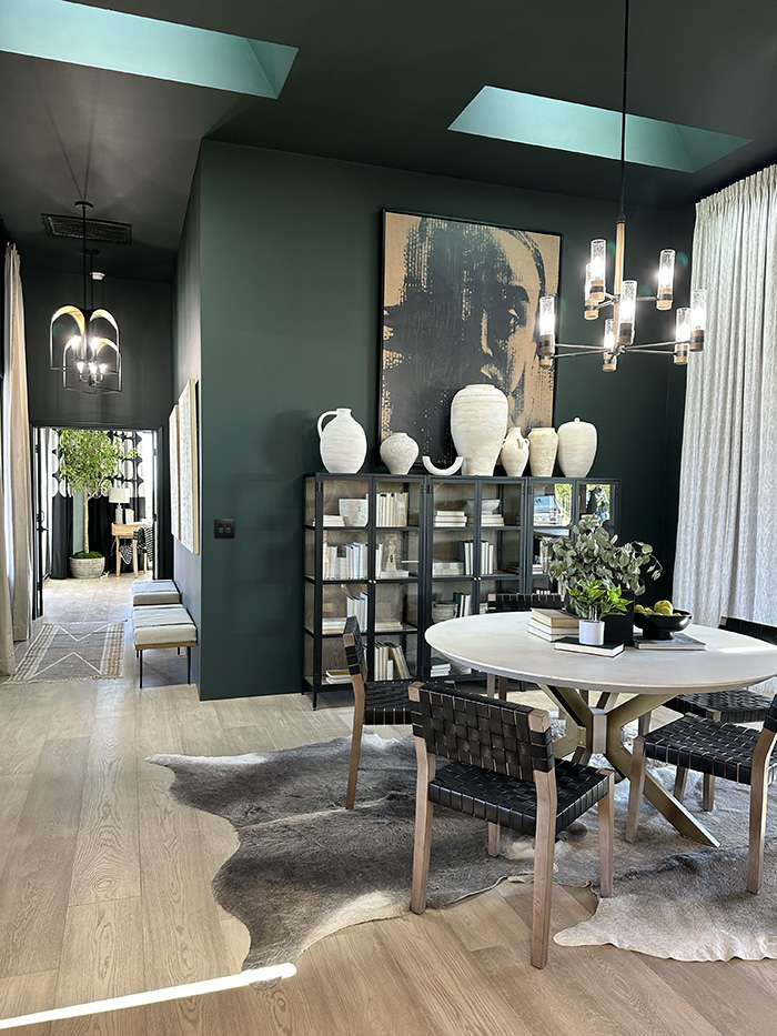 Green and Cream Dining Room
