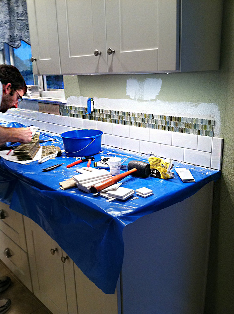 Small Decorative Tile backsplash