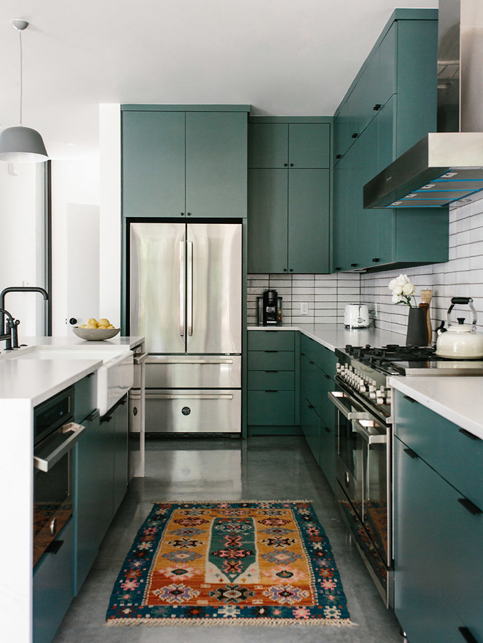 Teal Blue Kitchen Cabinets