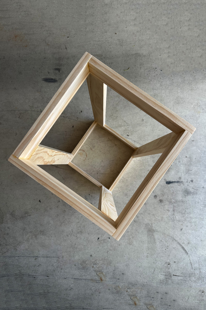 Planter stand from top view