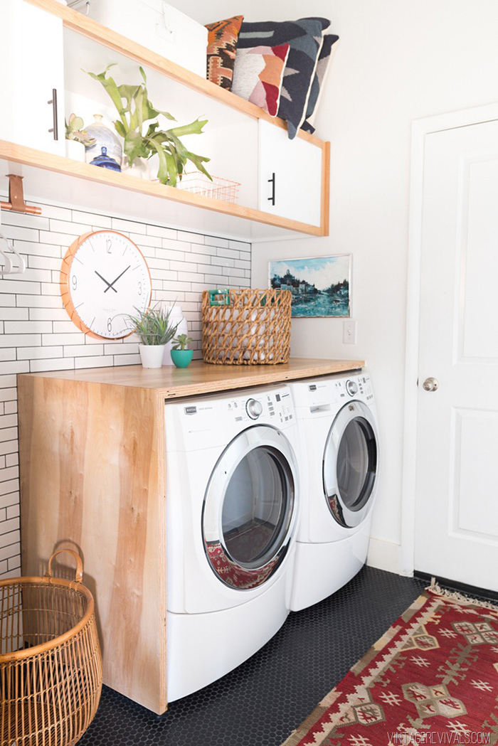 Laundry Room waterfall edge counter