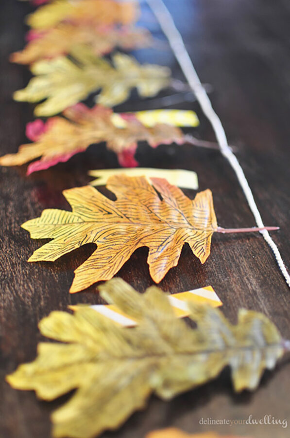 Fall Leaf Garland on string