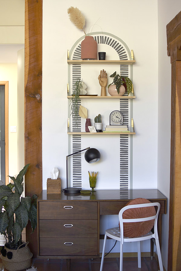 Living Room Painted DIY Arch