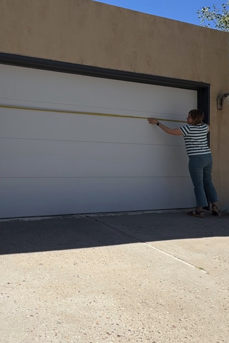 Measure garage door