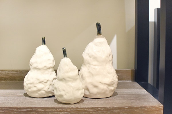 Make a House a Home, white ceramic pears