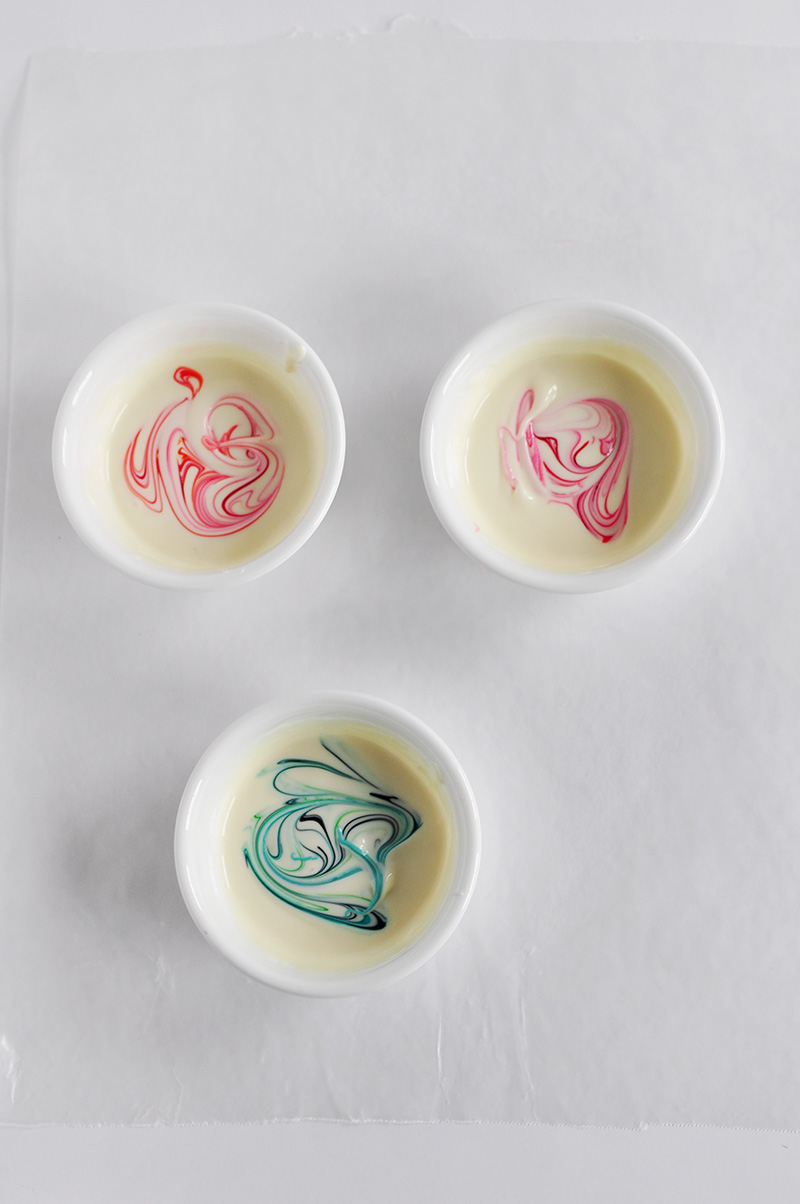 Marbled Cups of chocolate